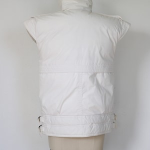 Puffy Puffer Vest Vintage 1980s Down Filled The Company Store Retro Vest Ski Wear Ski Bunny White image 4