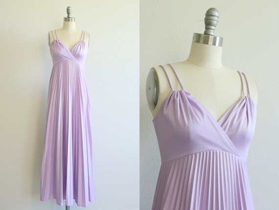 1970s Maxi Dress Accordion Pleated Grecian Goddess Disco - Etsy