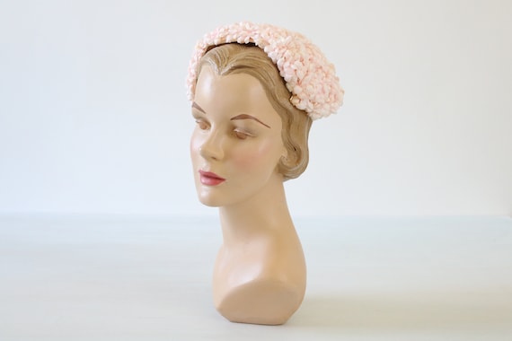 Headband Fascinator Bridal Wedding Hat 1950s Pink