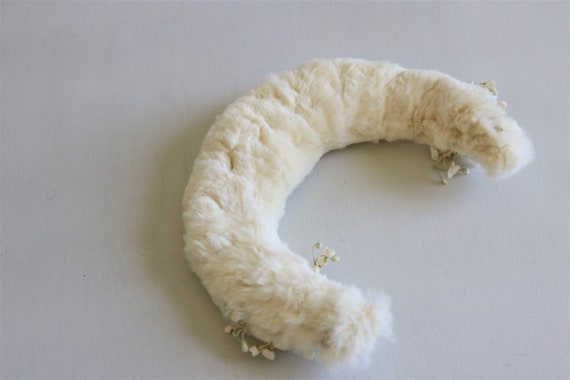 White Fur 50s Detachable Collar Wedding Bridal Ac… - image 4