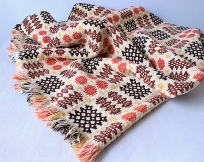 Welsh Tapestry Blanket / 1970s Welsh Blanket / Wool / Etsy