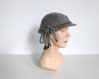 Ernie American Vintage- Wool Hat- With Veil- Some Wear- Gray  display picture 1