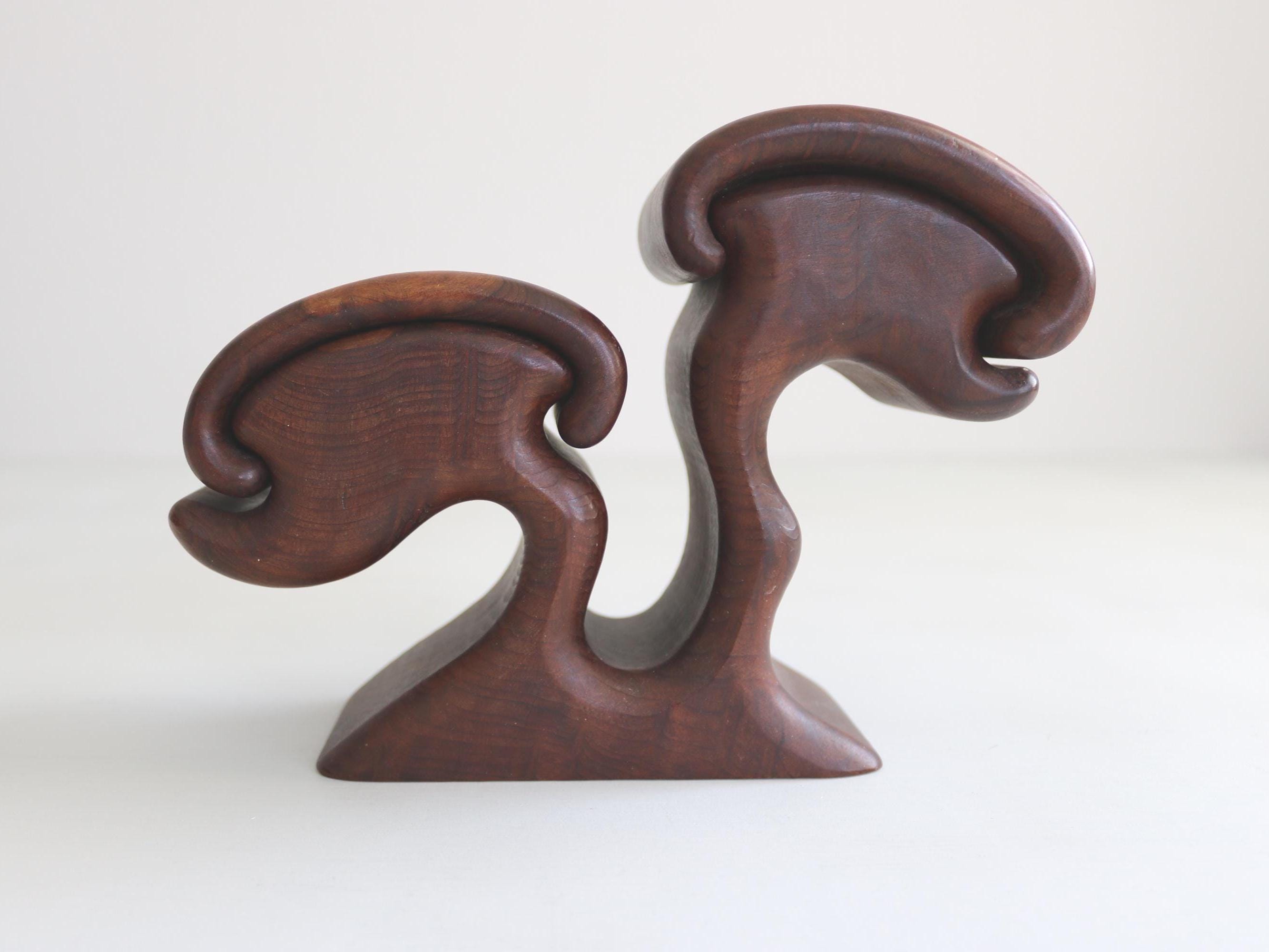 フレッドand マリリン・バス　　木箱ニ個 fred marilyn buss Fred and Marilyn Buss Myrtle Wood Sculptural Modernist Puzzle Wood