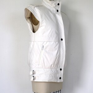 Puffy Puffer Vest Vintage 1980s Down Filled The Company Store Retro Vest Ski Wear Ski Bunny White image 3