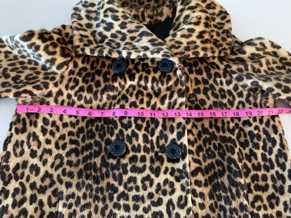 Leopard Coat 1960s Leopard  Swing Coat Animal Pri… - image 8