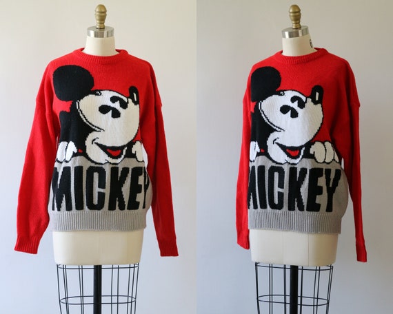 Vintage 90s Mickey Mouse Sweater Unisex Mickey and