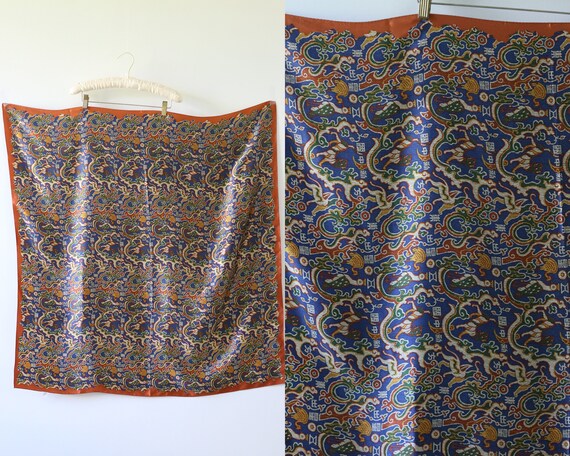 Large Silk Scarf Egyptian Hieroglyphics