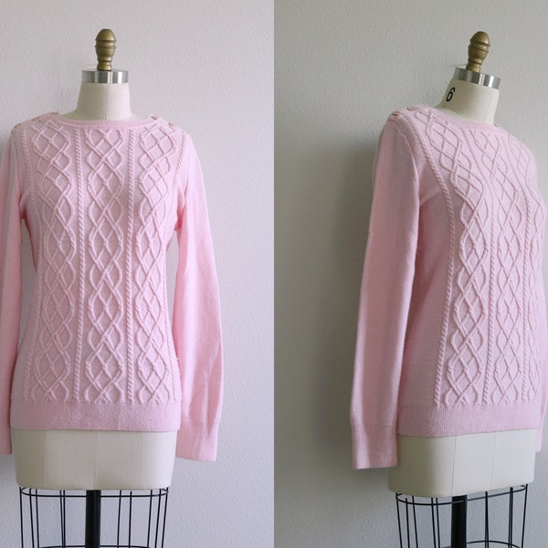 Pink Sweater Pullover Sweater Argyle Crew Neck