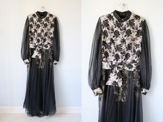 1960s Hot Pants Hostess Dress Gown / Dress with Ho