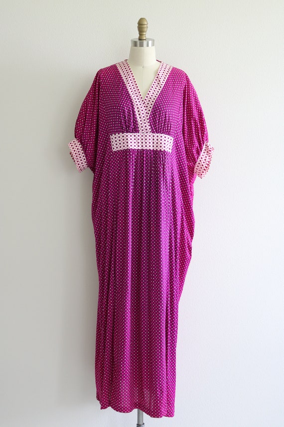 Caftan Kaftan Mumu Maxi Lounging Robe Dress Purpl… - image 4