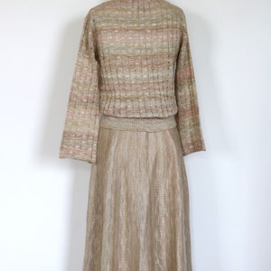 St John Knit Dress Ribbed Skirt & Top 2 Piece Set 1970s Space Dyed image 4