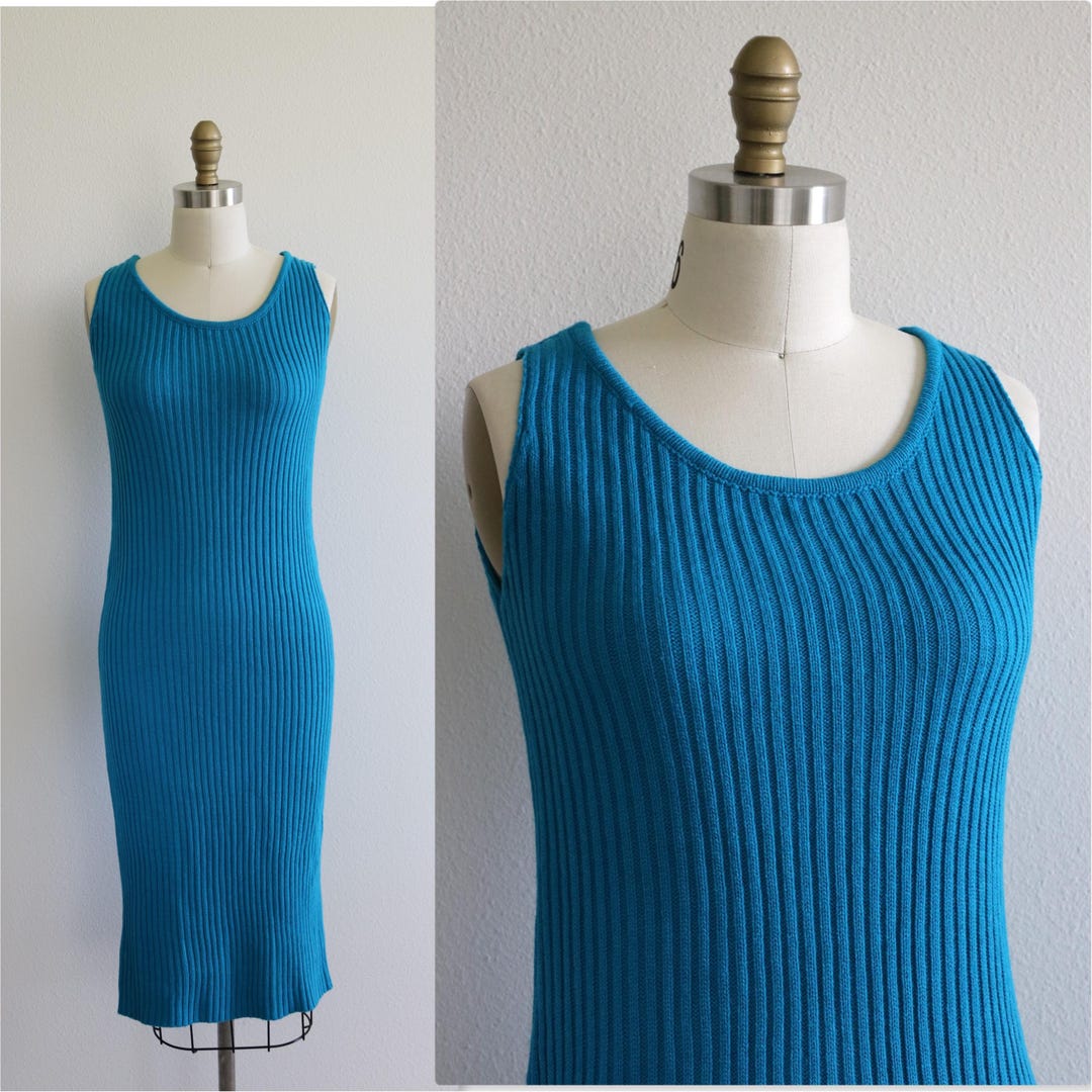 Vintage Hand Knit Ivory Tank Dress main image 1