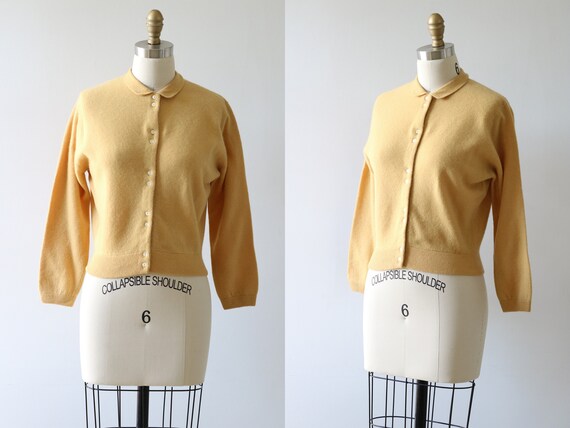 1950s Cardigan Sweater Cashmere Button Down Sweate