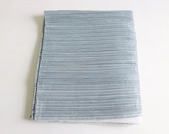 Mushroom Pleated Fabric Fortuny Pleats Yardage Blue Grey Gray 34" by 57"