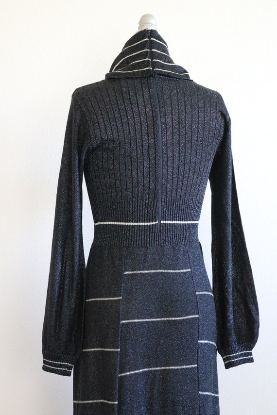Wenjilli Dress Designer Lurex Knit Maxi Evening S… - image 5