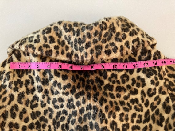 Leopard Coat 1960s Leopard  Swing Coat Animal Pri… - image 9