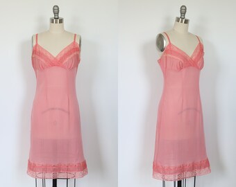 Pink Slip Vintage Colored Slip Nightgown Lingerie Bridal