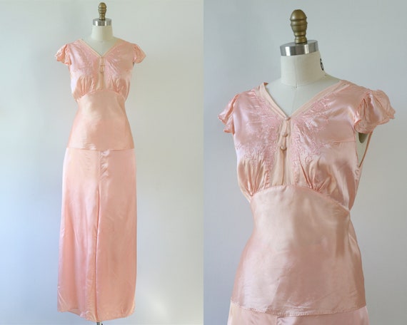 Vintage 1940s PJ Set Lingerie Top and Bottoms Brid