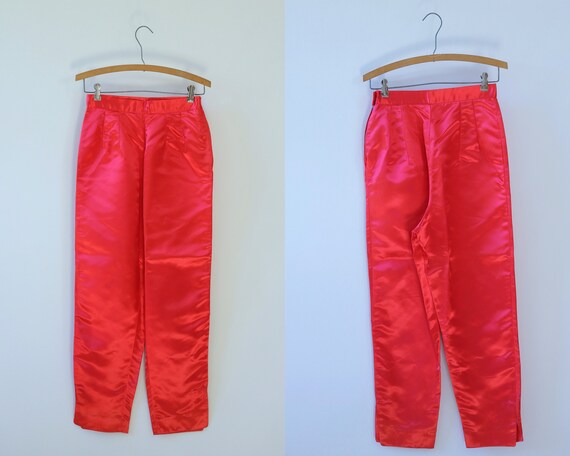Red Hot Pants 1960s Cropped