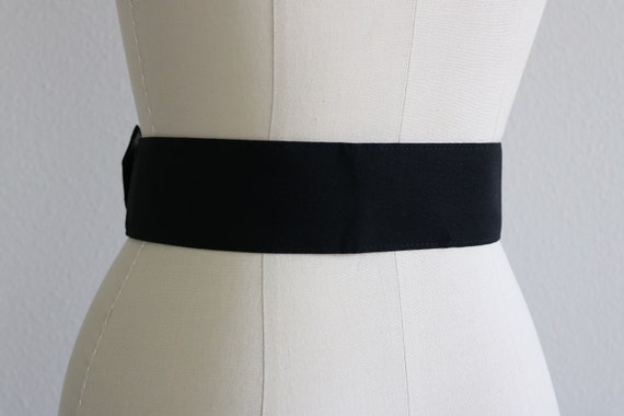 Black Wide Cinch Belt with Rhinestone Anchor Buck… - image 4