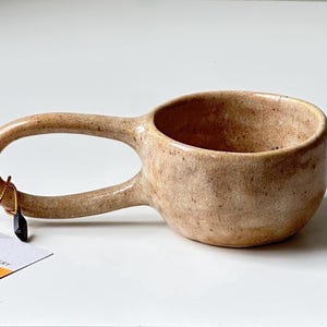 Handmade Ceramic Cappuccino Cup: Modern Pottery Coffee Mug