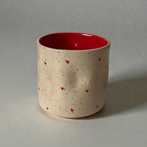 Handmade Ceramic Thumb Cup, Stoneware Tumbler for Tea, Coffee or Wine