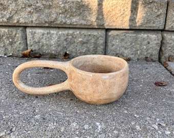 Cappuccino Cup, Handmade Ceramic Coffee Mug, Modern Pottery Cup