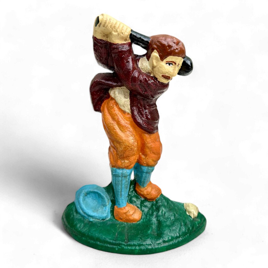 Golfeur En Fonte Vintage – Cale-porte Ou Serre-livre