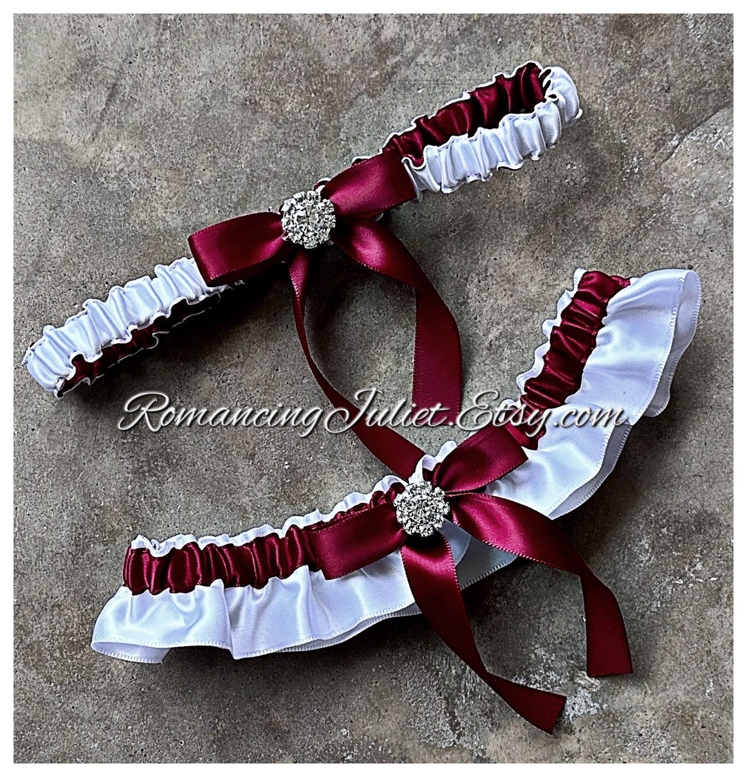 Rose Embroidered Satin Teddy & Garter Belt Set with Rosette Detail main image 1