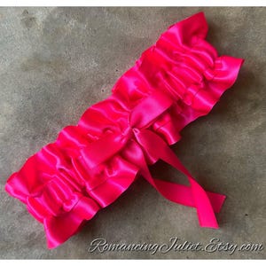 The Classic Chic Leg Garter..You Choose the Accent Colors..shown in hot pink