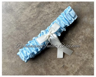 Luxe Bridal Garter..Custom colors Available..Shown in light blue/ivory