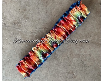 The Original Fully Reversible Bridal Garter..You Choose The Colors..shown in tie dye/royal blue