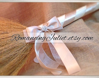 Classic Jump Broom...shown in champagne/ivory (READ DESCRIPTION)