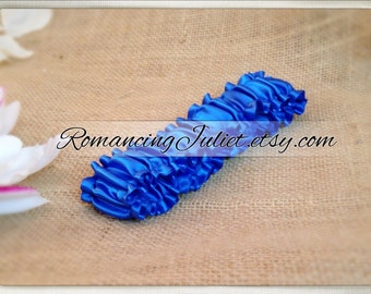 The Original Fully Reversible Bridal Garter shown in royal blue