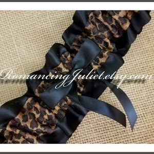 The Classic Chic Leg Garter..You Choose the Accent Colors..shown in ALL black image 4