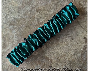 The Original Fully Reversible Bridal Garter..Custom Colors Available..shown in teal green/black