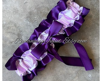 The Classic Chic Leg Garter..You Choose the Accent Colors..shown in purple/lilac