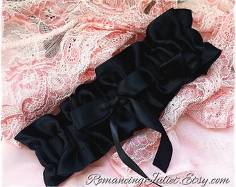 The Classic Chic Leg Garter..You Choose the Accent Colors..shown in ALL black