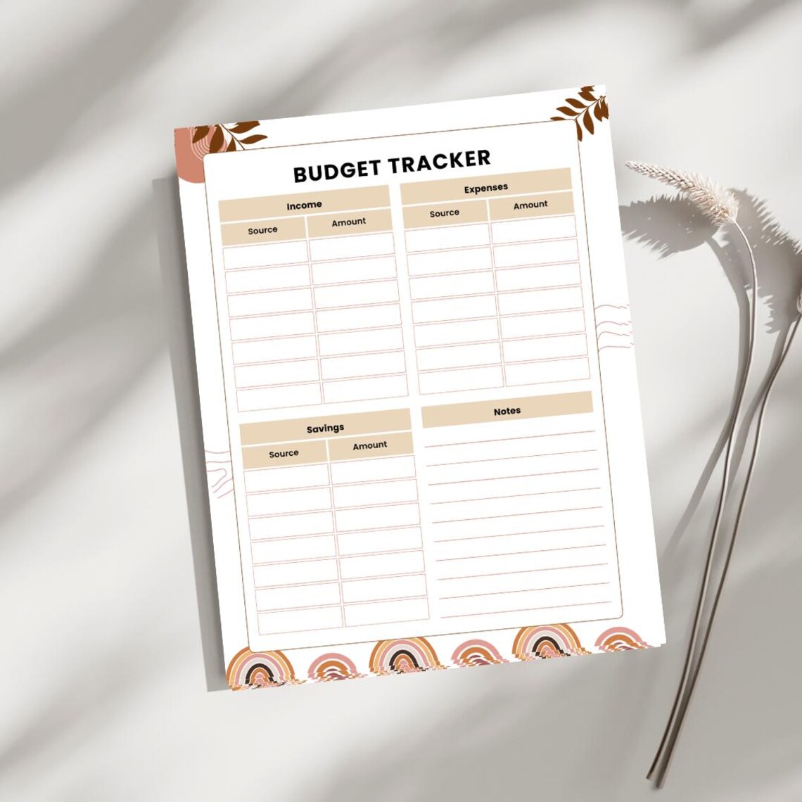 ADHD Budget Tracker Template Etsy