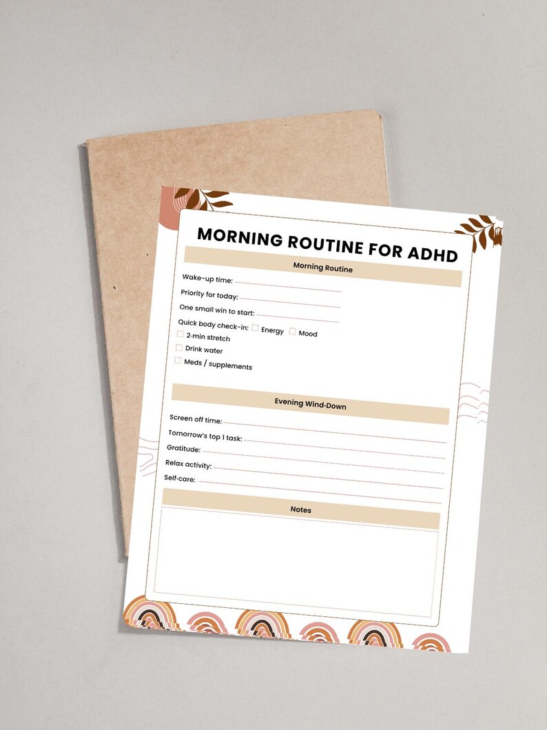 Decroative R Outine ADHD Morning Routine Planner - Etsy