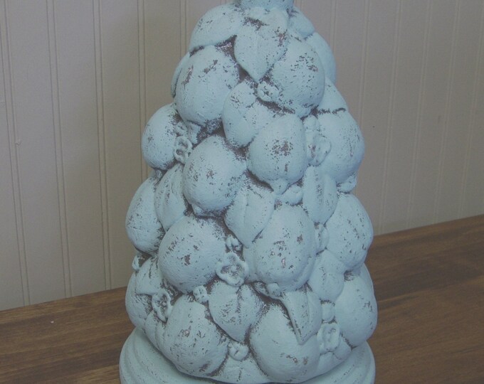 Vintage Aqua Painted Ceramic Lemon Tree Topiary Etsy