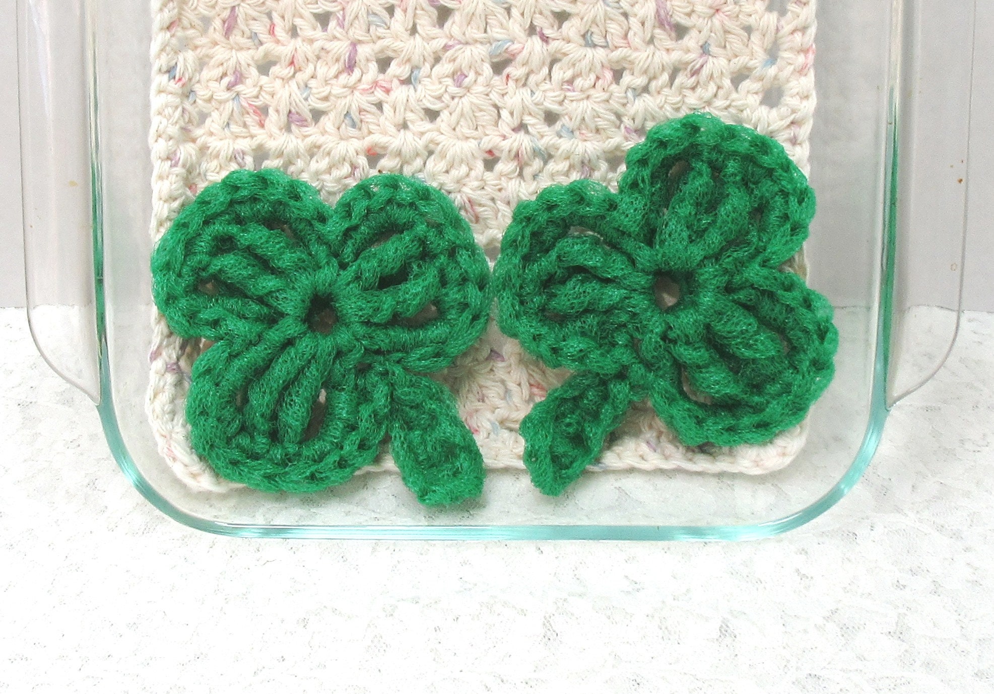 8 Dish Scrubber Crochet Patterns for a Practical, Eco-Friendly Kitchen 5 Shamrock Scrubby Pattern: Crochet Clover Dish Scrubber