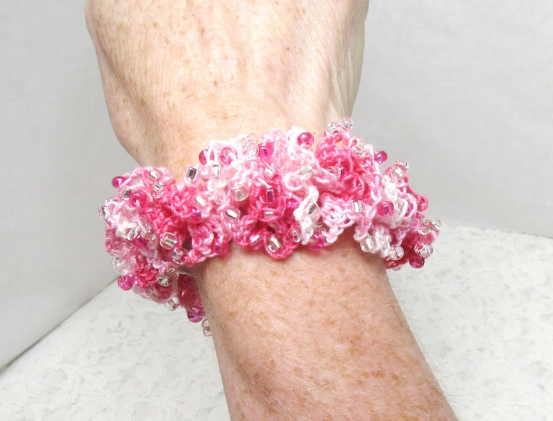 Hair Scrunchies. Handmade Glass Beads Sparkly Hair Etsy