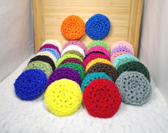 Scrubber, scrubbies, pan, dish scrubbie, red, green, blue, brown, yellow, nylon net, gift. PLEASE choose colors when ordering. 32 colors.