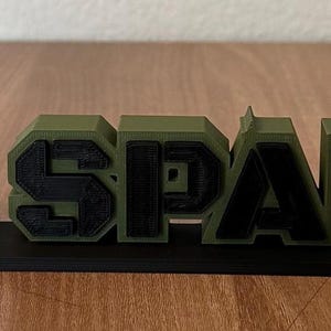 BlackOpsOneNamePlate, Military Style Desk Display, Personalized Office Sign, Tactical Font, Veteran Gift, Black Ops Theme