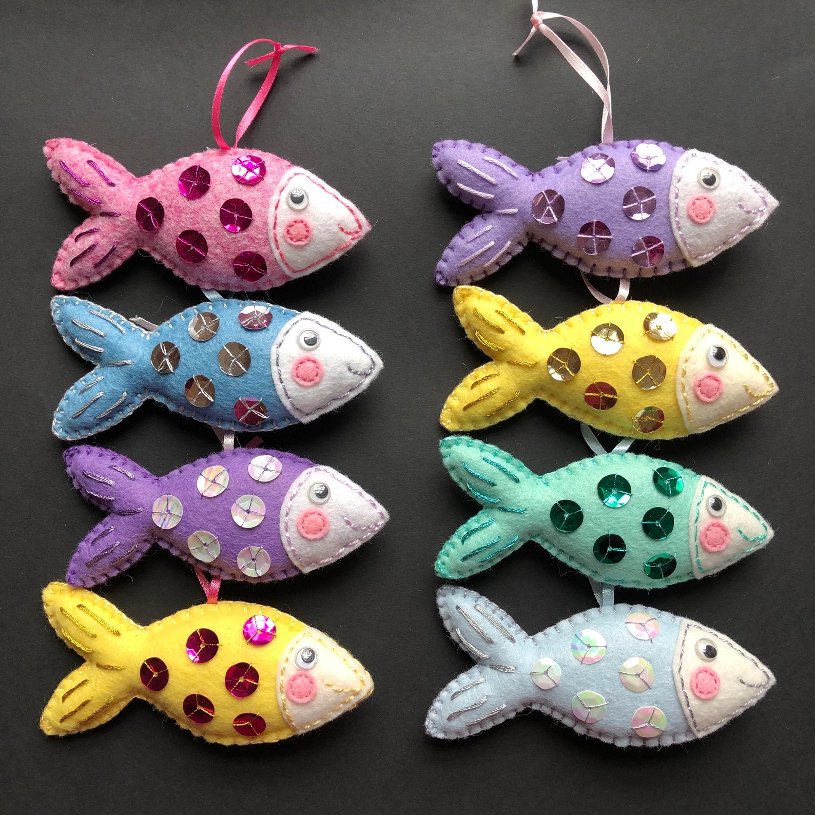 Fisch ornamente Christbaumschmuck Filzfische Etsy