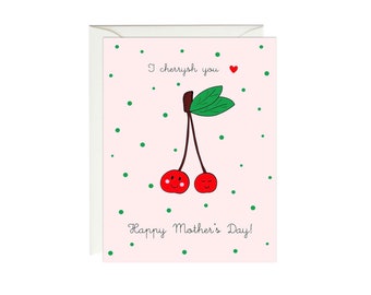 HibouDesigns for PW - I Cherrysh you Mother’s Day card - Fete des Meres