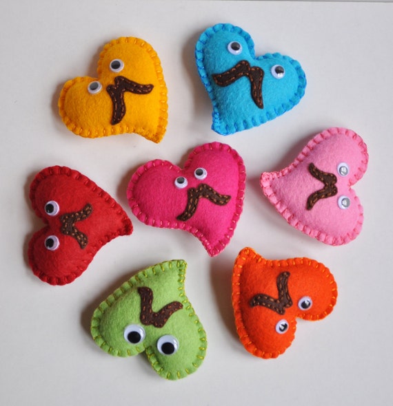 Items similar to Love plush Heartstache mini plush ''Mr. HeartStache'' mini felt plush