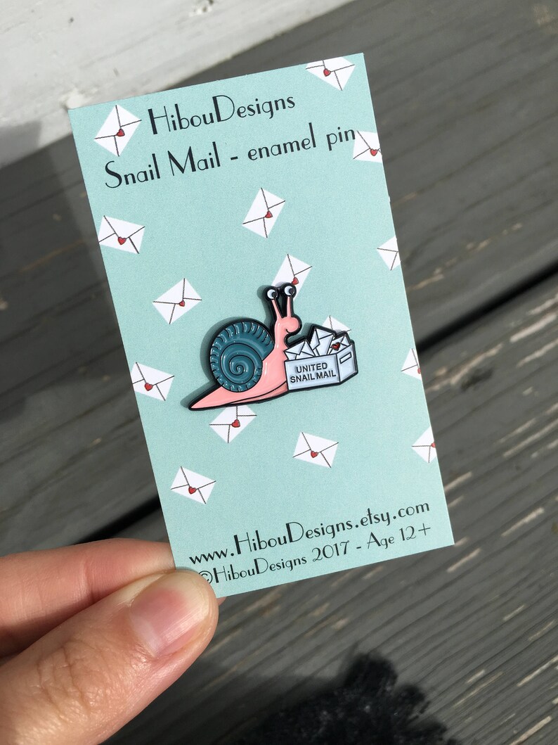 Snail Mail Snail Enamel Pin Snail Pin Cute Pin Snail Mail Etsy Singapore
