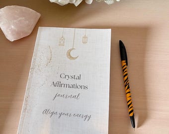 Affirmations & Intentions Journal | Guided Daily Practice | Mindful Reflection | Crystal Energy Tracker | Manifestation Notebook UK